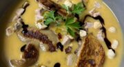 velouté de potiron, poêlée de cèpes