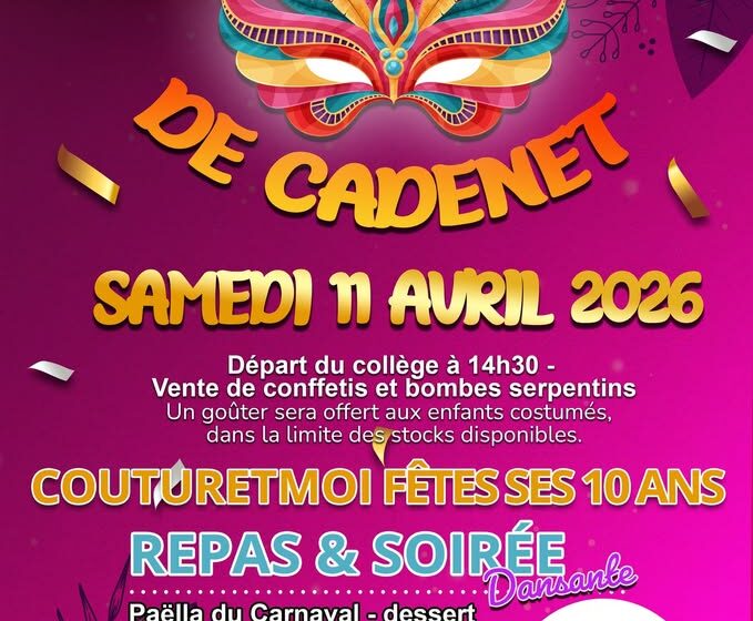 Carnaval  de Cadenet &amp; Dîner Spécial 10 ans Couturetmoi_Cadenet