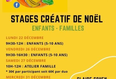 Atelier Banane : Stages cr&tif de Noël à La Tour d’Aigues_La Tour-d’Aigues