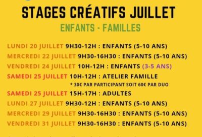 Atelier Banane : Stages créatifs du mois de juillet et aôut à La Tour d’Aigues_La Tour-d’Aigues