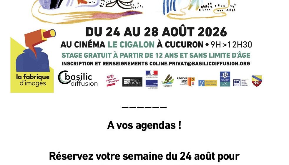 Stage Cinéma : Réalisation d'un clip d'animation avec Sabine Allard à Cucuron.