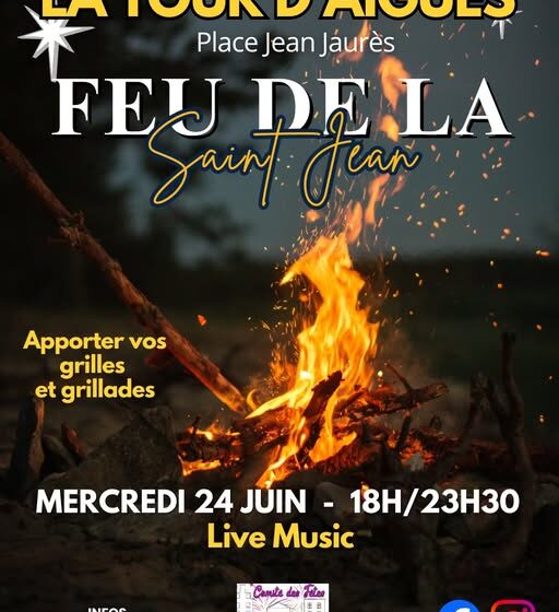 Feu de la Saint Jean à la Tour d'Aigues_La Tour-d'Aigues