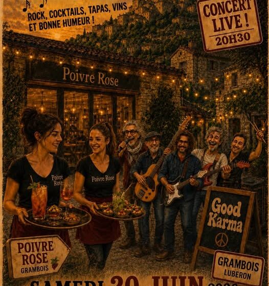 Fête de la musique chez Poivre Rose à Grambois_Grambois