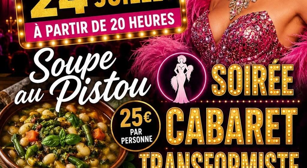 Soirée cabaret transformiste au Bar de la Poste à la Tour d'Aigues._La Tour-d'Aigues