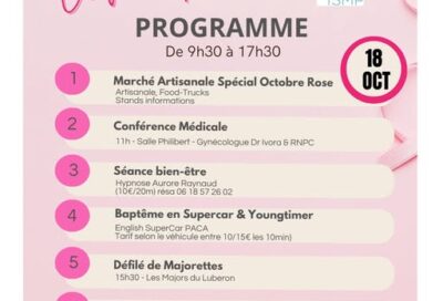 Octobre Rose organisé par le Comité des Fetes de La Tour d’Aigues_La Tour-d’Aigues