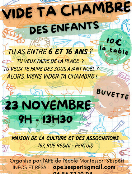 Vide ta chambre des enfants