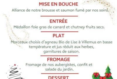 Repas de Noël à l’Auberge du Grand Réal à La Bastidonne_La Bastidonne