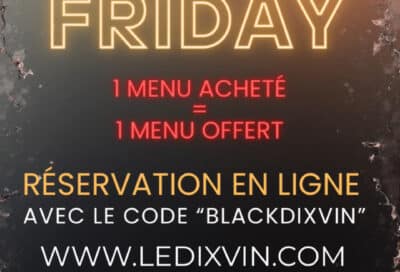Black friday restaurant Le Dix’Vin à Cadenet