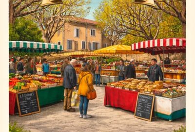 Marché hebdomadaire à Cabrières d’ Aigues_Cabrières-d’Aigues
