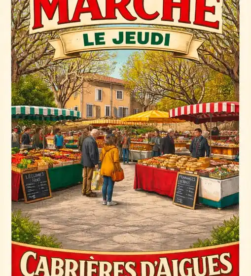 Marché hebdomadaire à Cabrières d' Aigues_Cabrières-d'Aigues