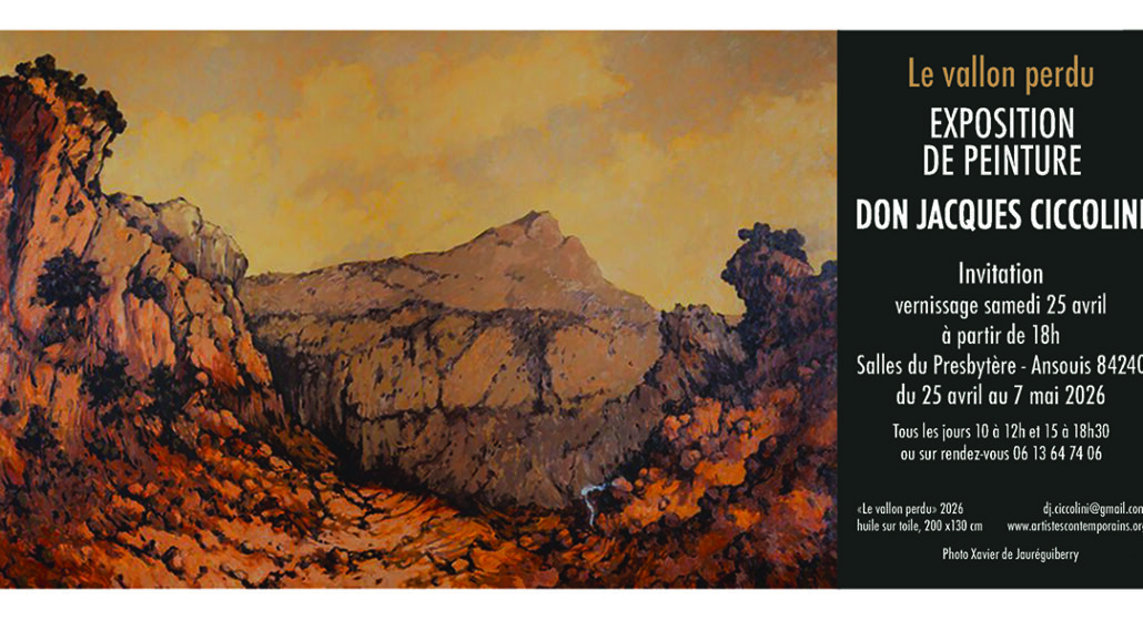 Invitation exposition peinture "le vallon perdu" Don Jacques Ciccolini