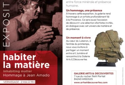 Vernissage et exposition Jean AMADO à la galerie Arts & découvertes à Ansouis