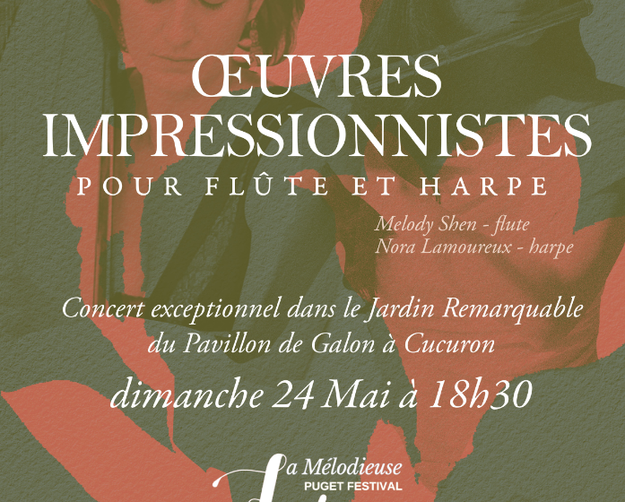 Œuvres impressionnistes pour flûte et harpe à Cucuron