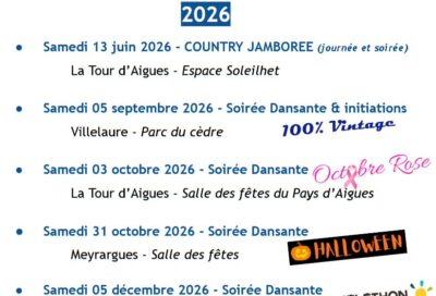 Soirée dansante octobre rose à la salle des fêtes de la Tour d’Aigues._La Tour-d’Aigues