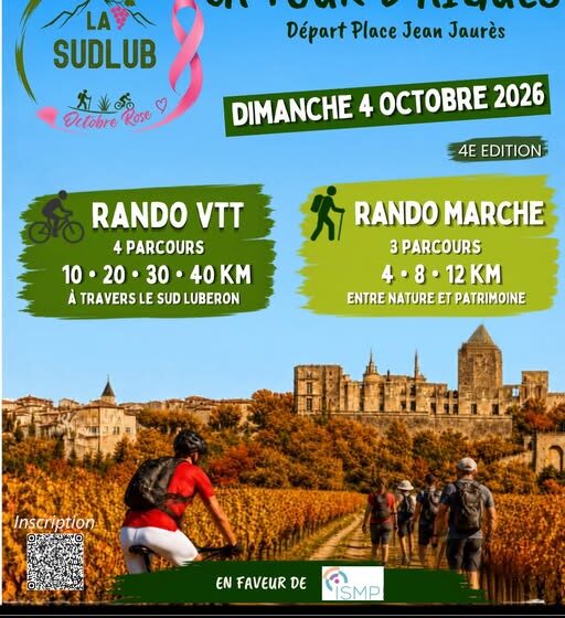 La Sud Lub 2026 -place aux randonnées pédestres et VTT à La Tour d 'Aigues_La Tour-d'Aigues