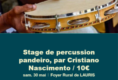 Stage de percussion pandeiro avec Cristiano Nascimento