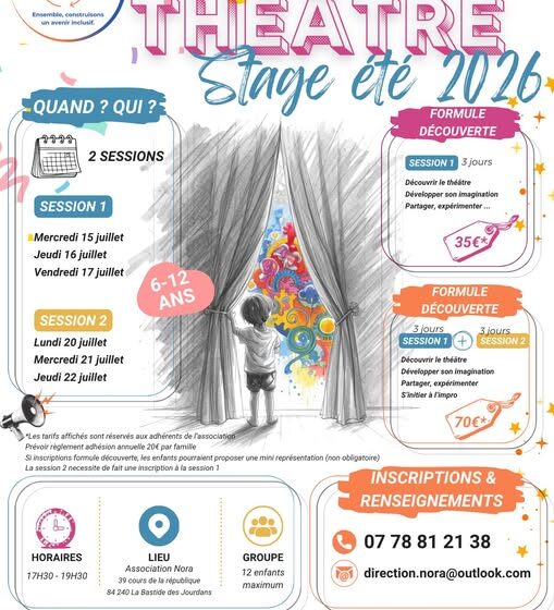 Théâtre stage été 2026