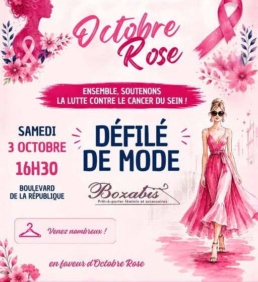 Défilé de mode pour Octobre Rose à La Tour d'Aigues_La Tour-d'Aigues