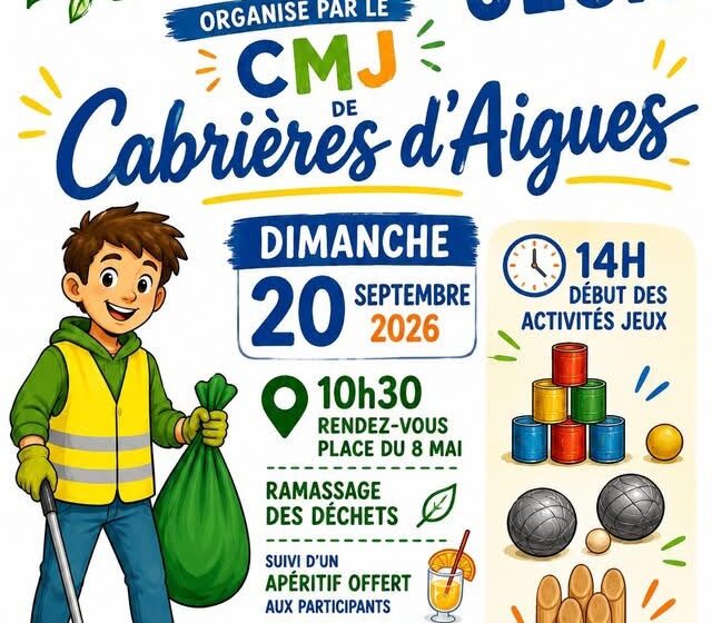 Conseil Municipal Junior organise une journée ramassage des déchets_Cabrières-d'Aigues