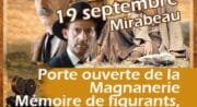 Journées européennes du patrimoine portes ouvertes à la Magnanerie de Mirabeau.